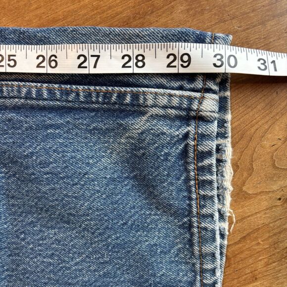 Vintage Levis 501 Made in USA 38 x 34 80s SF faded blue straight 35 x 30 button - Picture 12 of 16
